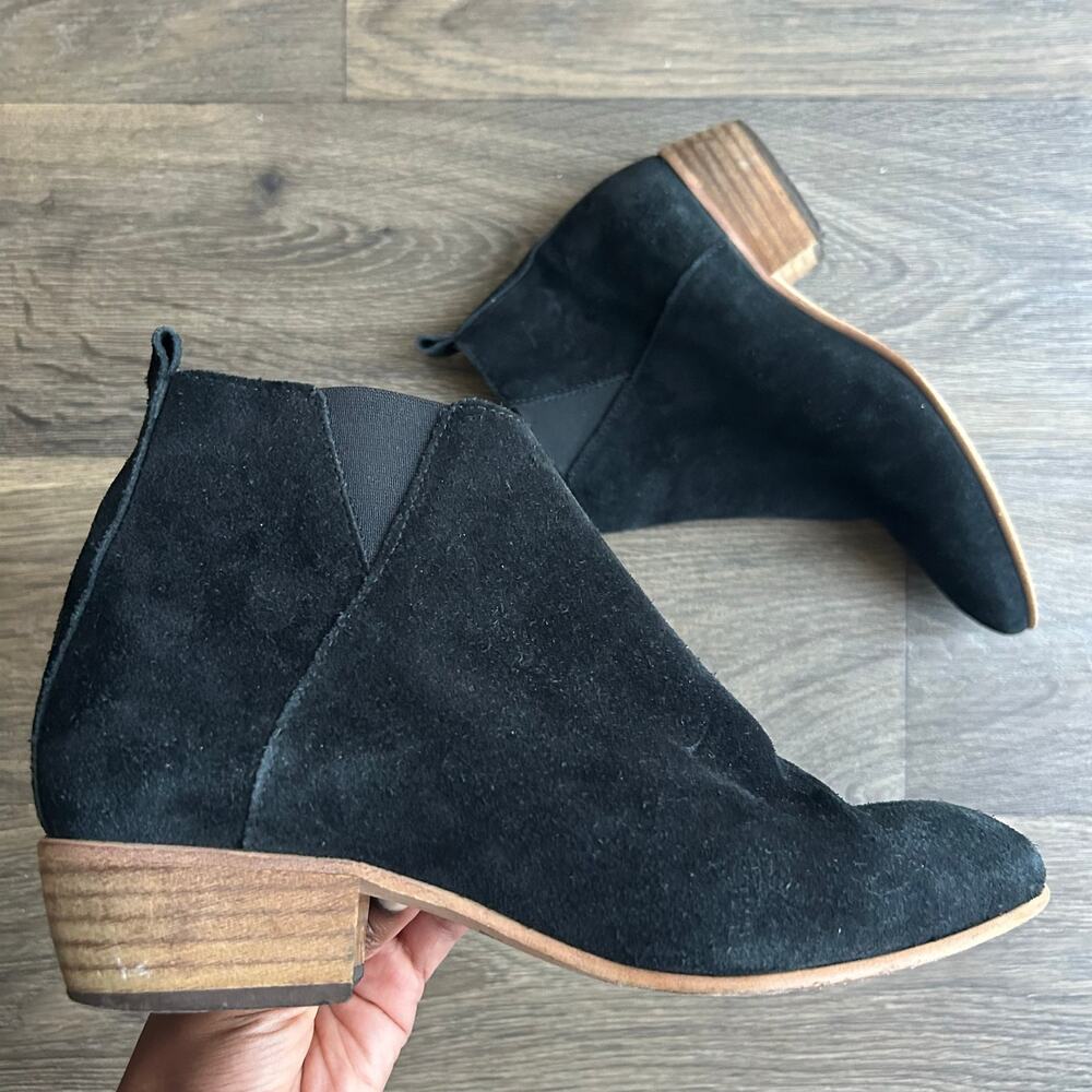 Unbranded Black Suede Ankle Boots Size 8.5